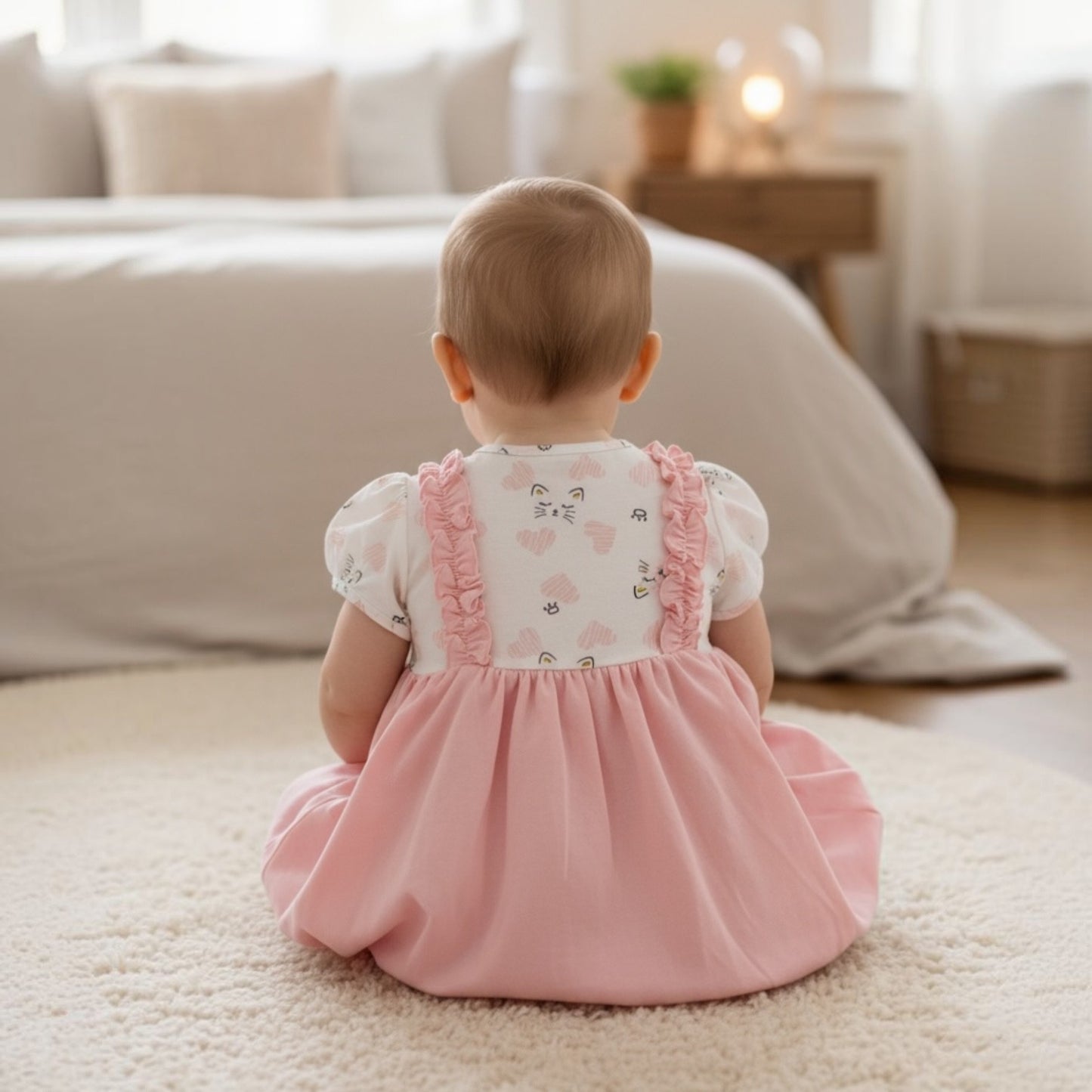 Baby Knit Bubble Dress – Pussy Print