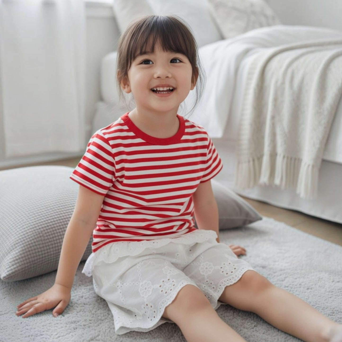 Red Stripe Girls T-shirt