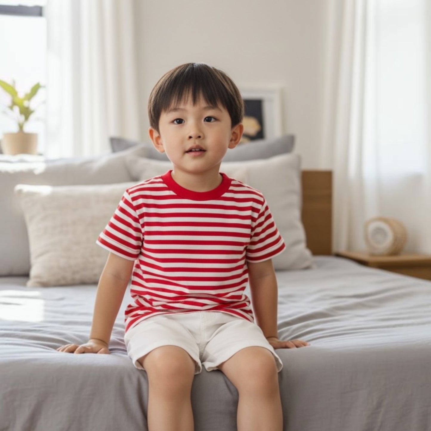 Red Stripe Boys T-shirt