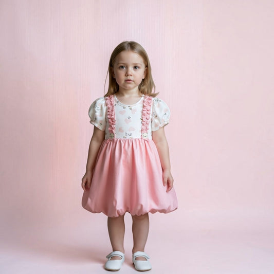 Baby Knit Bubble Dress – Pussy Print