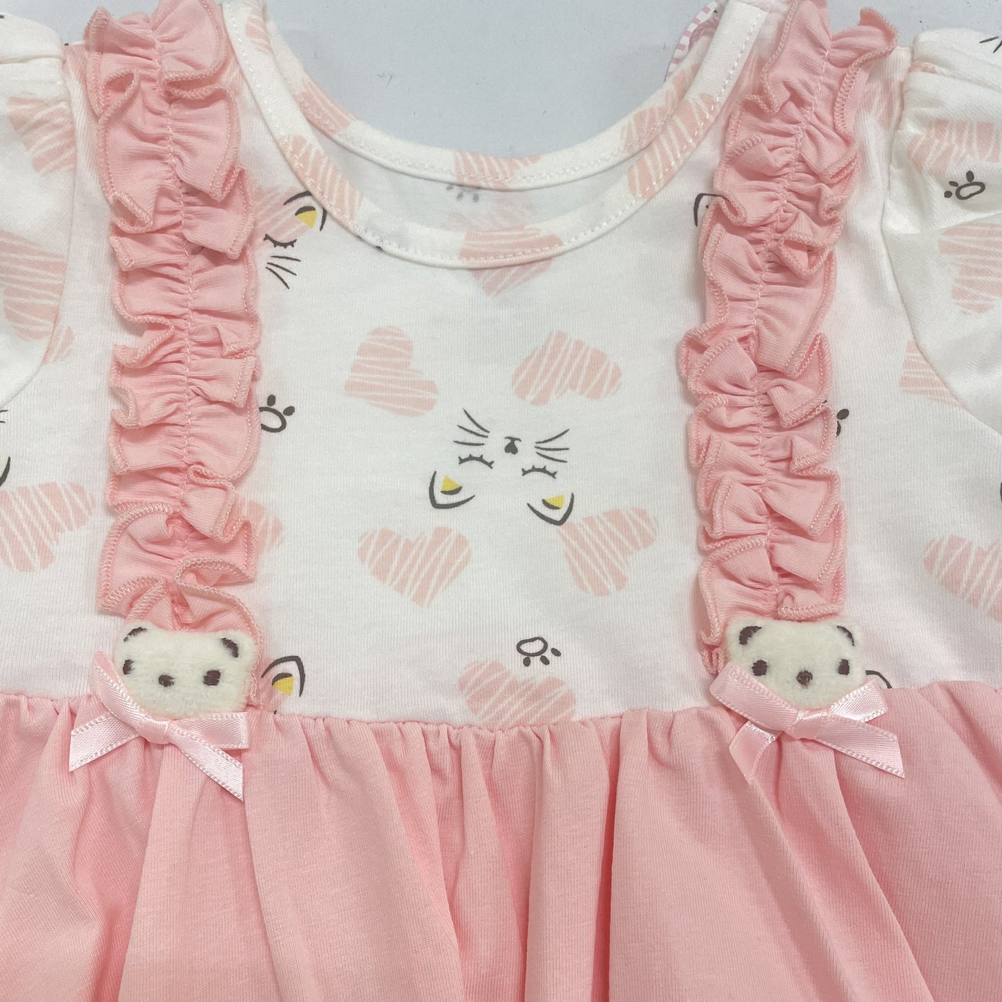 Baby Knit Bubble Dress – Pussy Print