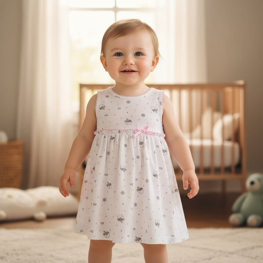 Baby & Toddler Sleeveless knit Cotton Dress - Unicorn Print