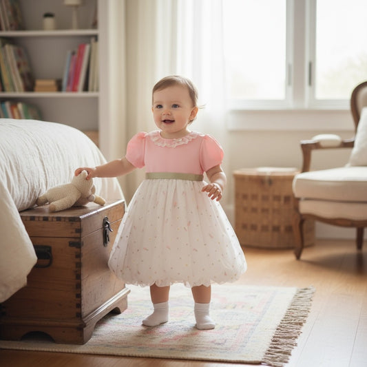 Embroider Tulle Bubble Dress