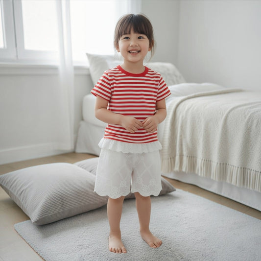 Red Stripe Girls T-shirt