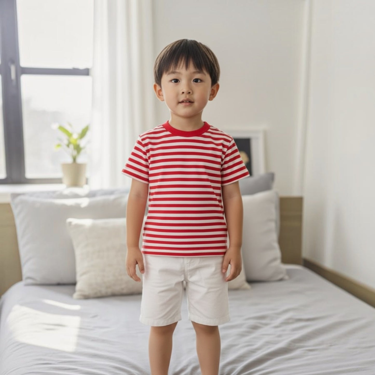 Red Stripe Boys T-shirt