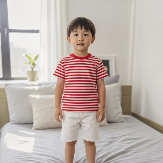 Red Stripe Boys T-shirt