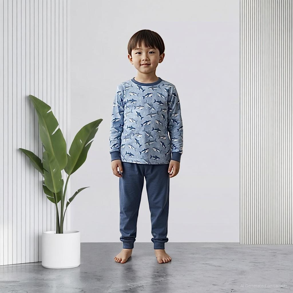 Mexico Kids/Pre-teens Boys Pyjamas Set – Sharks Print