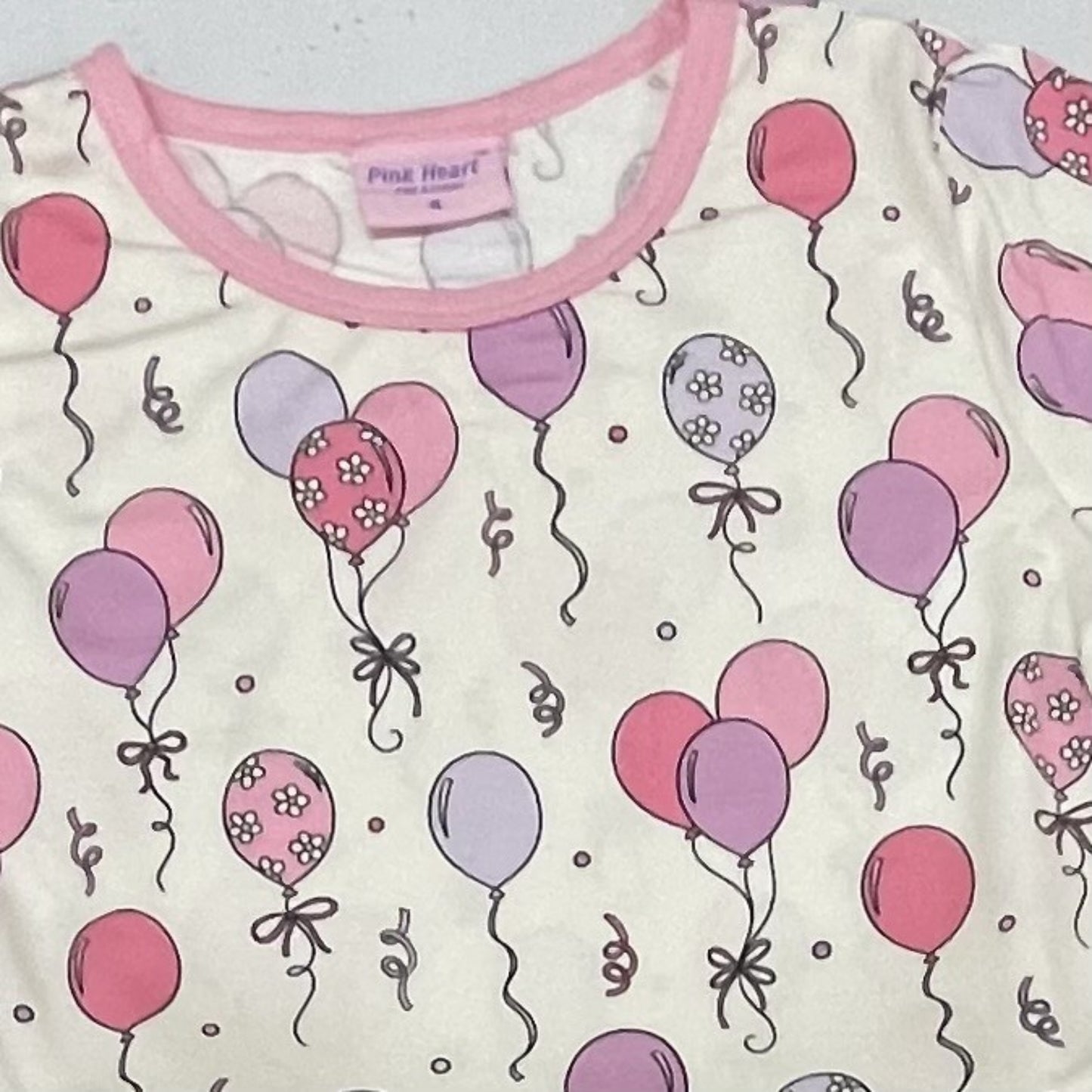 Pink Heart Kids/Pre-teens Girl Pyjamas Set – Colorful Balloon
