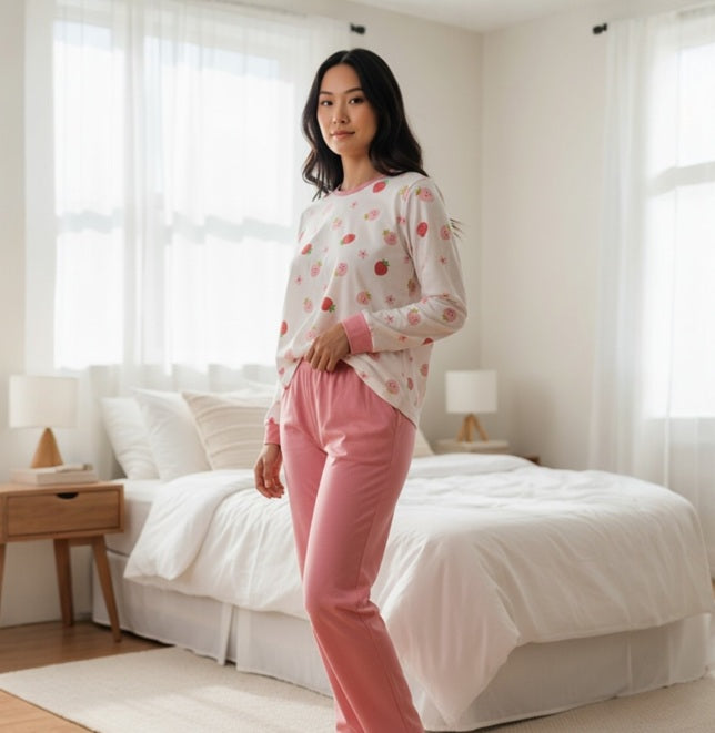 Pink Heart Kids/Pre-teens Girl Pyjamas Set – Peachy Strawberry