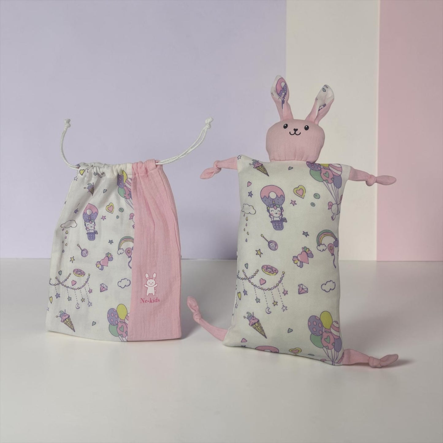 Safe Play with adorable Rabbit Buddy Pillow.