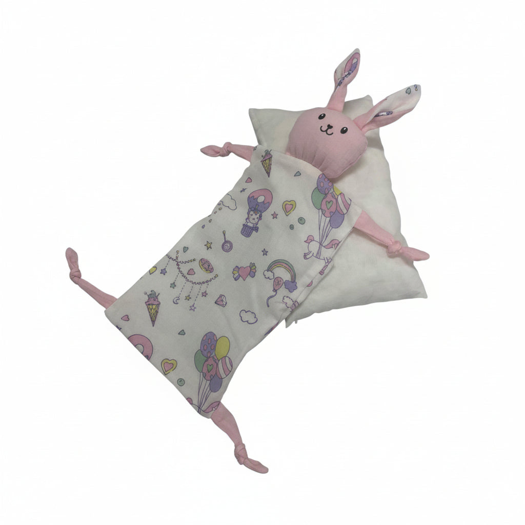 Safe Play with adorable Rabbit Buddy Pillow.