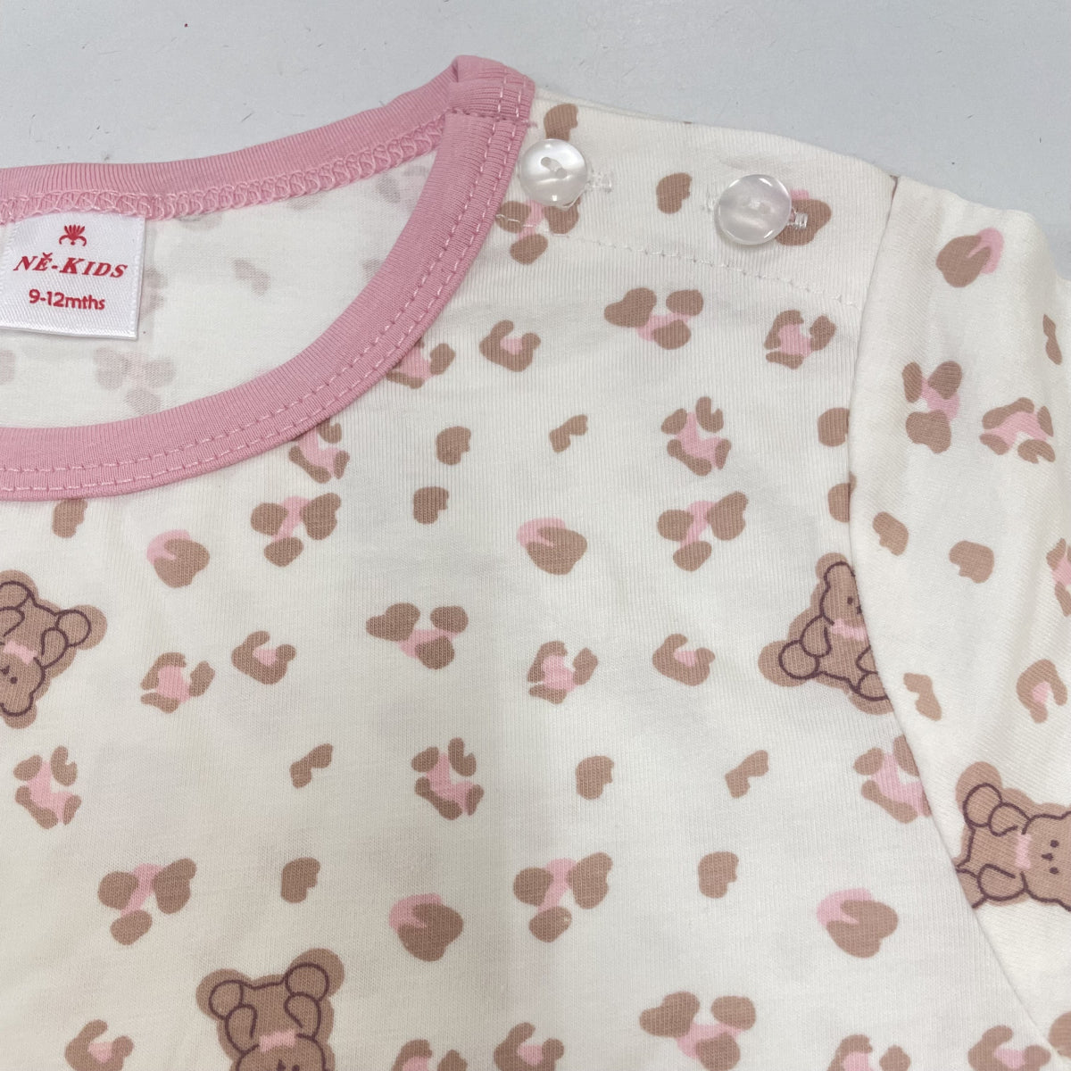 NE-KIDS Baby Girl Pyjamas Set - Leopard Bear