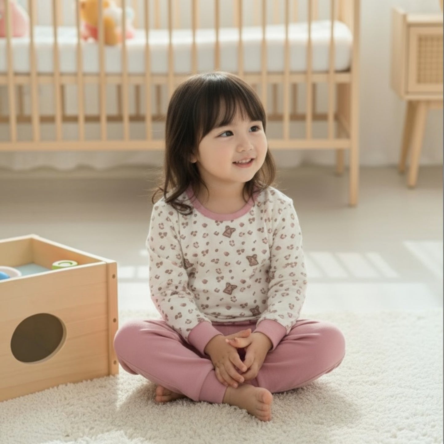 NE-KIDS Baby Girl Pyjamas Set - Leopard Bear