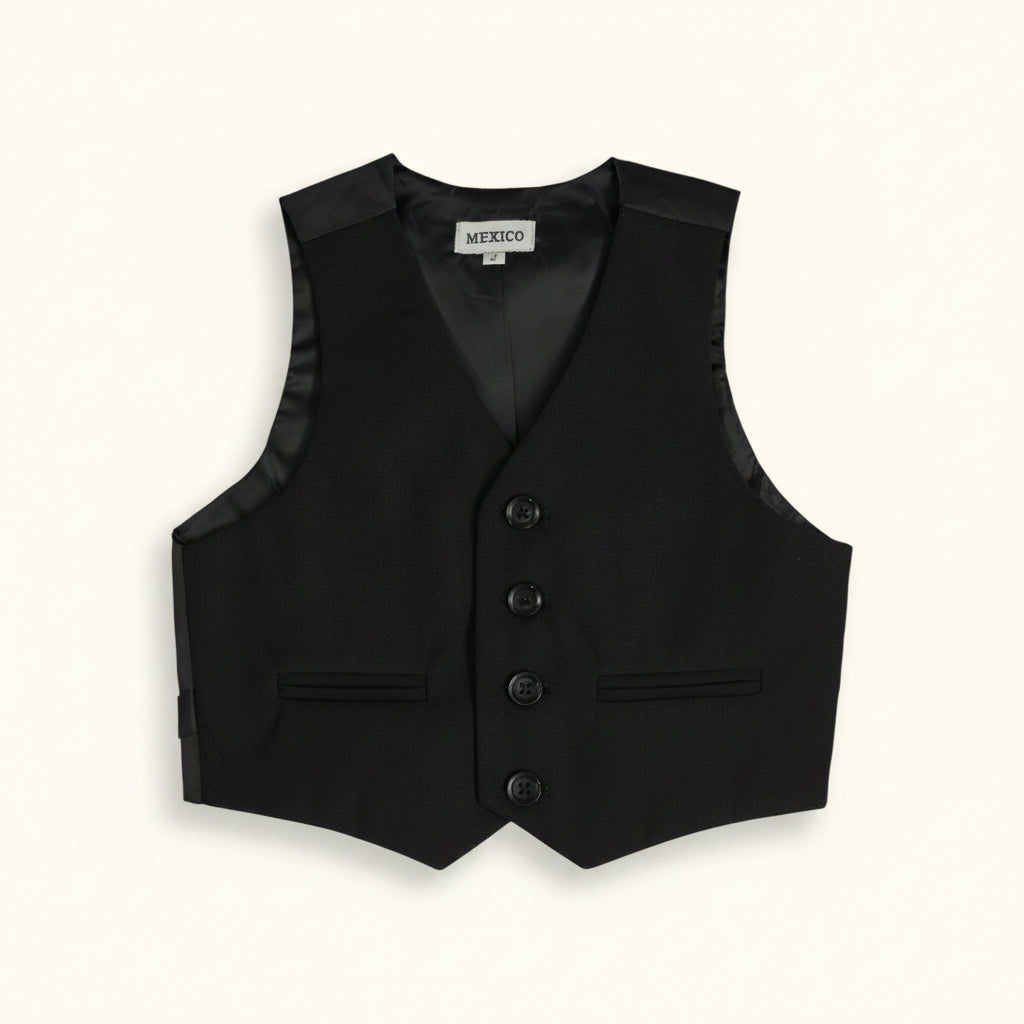 Formal Boys Black Vest