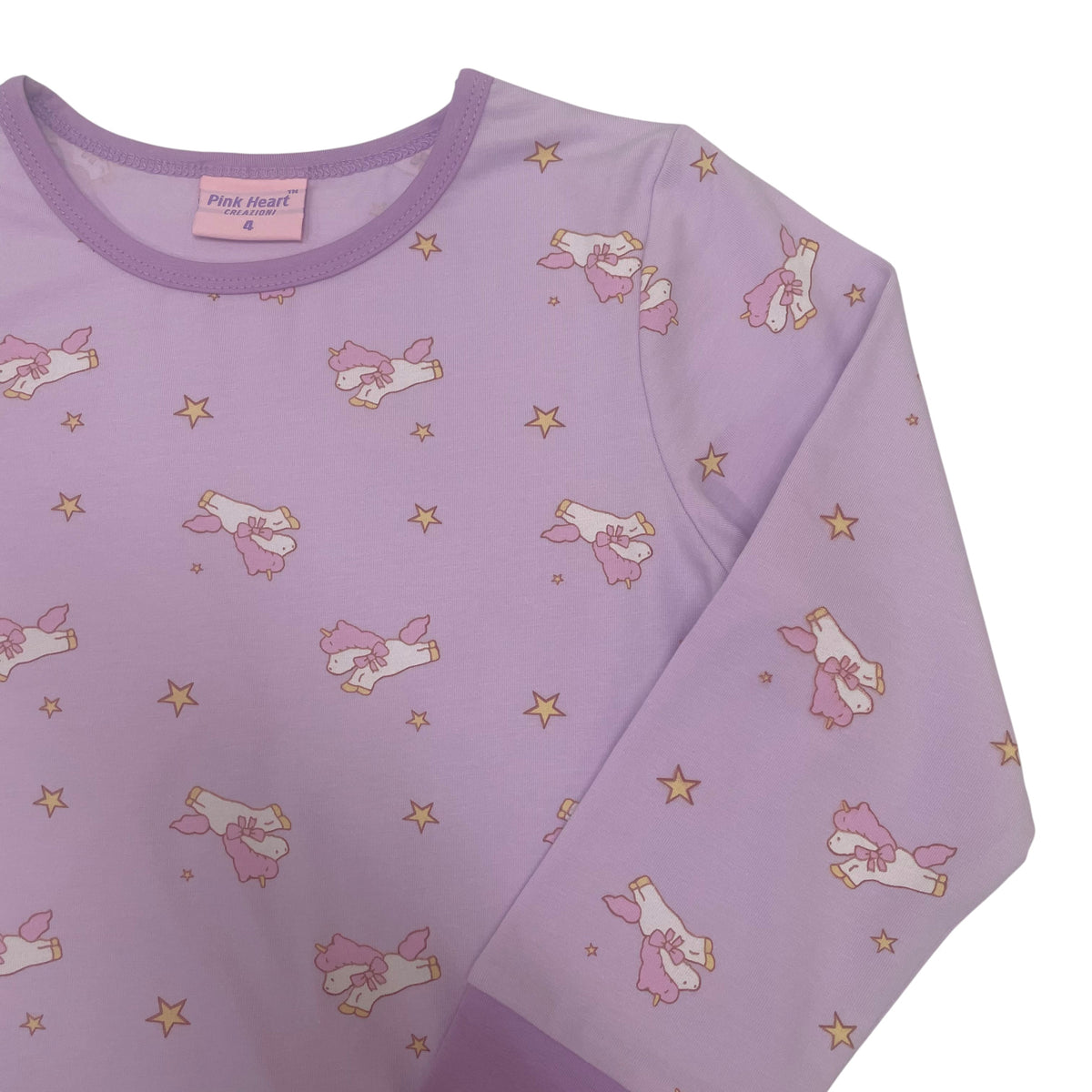 Pink Heart Kids/Pre-teens Girl Pyjamas Set – Unicorn Lilac
