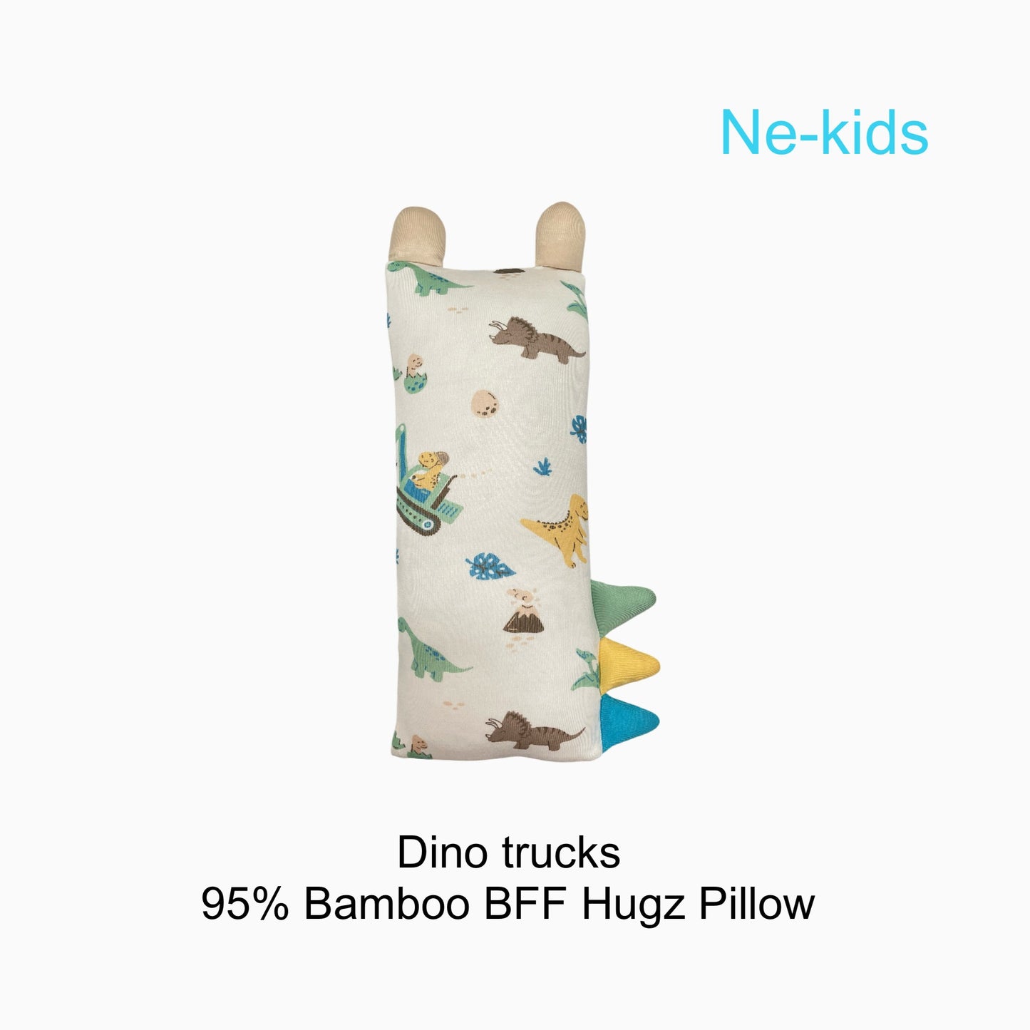 Bamboo BFF Hugz Baby/ Toddler Children Pillow – Dino Trucks