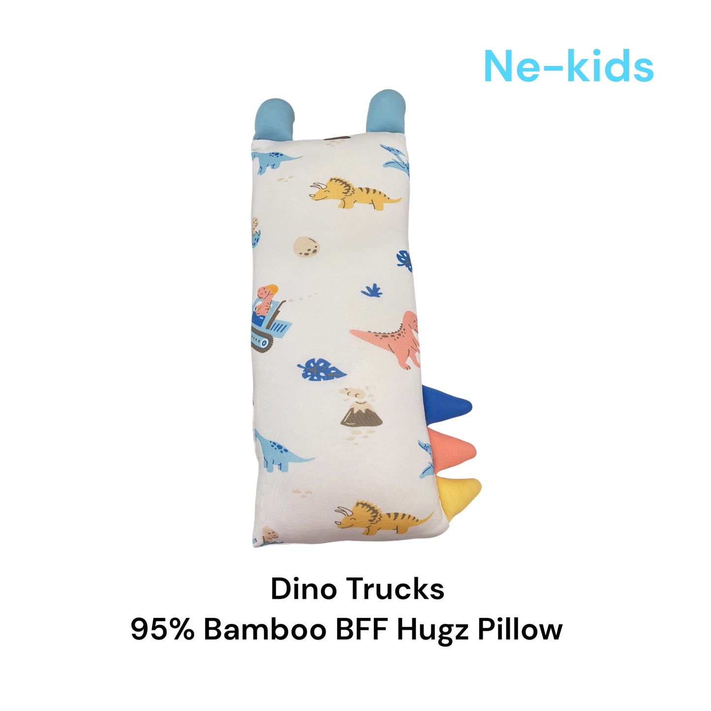 Bamboo BFF Hugz Baby/ Toddler Children Pillow – Dino Trucks