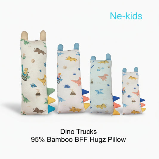 Bamboo BFF Hugz Baby/ Toddler Children Pillow – Dino Trucks