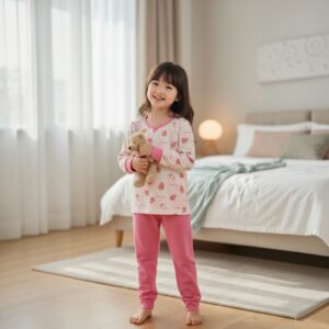 PINK HEART Kids/Pre-teens Pyjamas Age 4-18Years - Strawberry